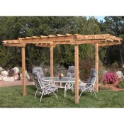 Nice large cedar pergola, provides great shaded area