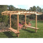 Cedar arbor with a built in bench