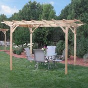 Nice cedar to arbor is perfect for entertaining