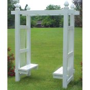 Vinyl bench and arbor