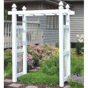 Vinyl arbor with large posts