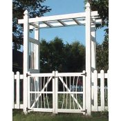 Vinyl arbor with a gate